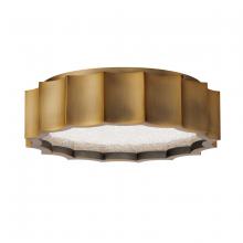 S8412-700R - Tarte 12in 120V LED Flush Mount in Aged Brass with Radiance Crystal Dust